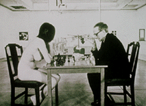 Duchamp, woman, and chess